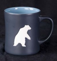 Starbucks White Bear Black Porcelain Coffee Mug 2012